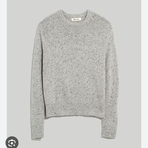 Madewell Donegal Crewneck Wool Sweater Grey size small